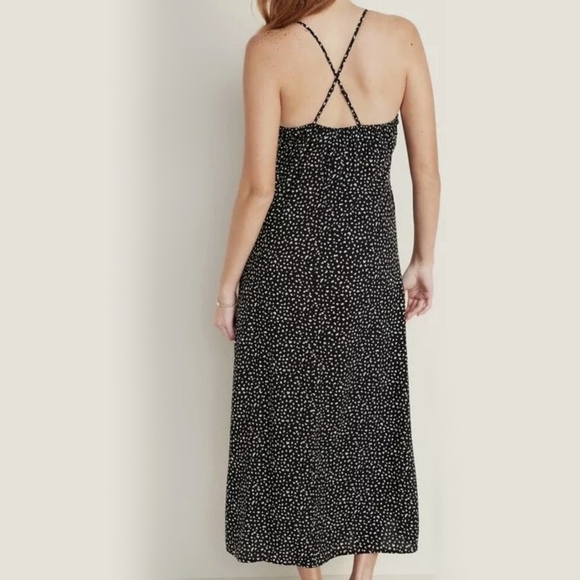Old Navy Sleeveless V Neck Maxi Shift Dress Black Leopard Pattern - Picture 2 of 5